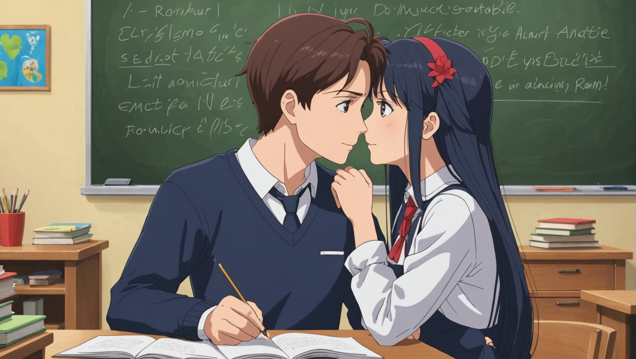 découvrez si l'amour véritable peut éclore dans un lycée, à l'instar des animes romantiques, dans cette exploration captivante.