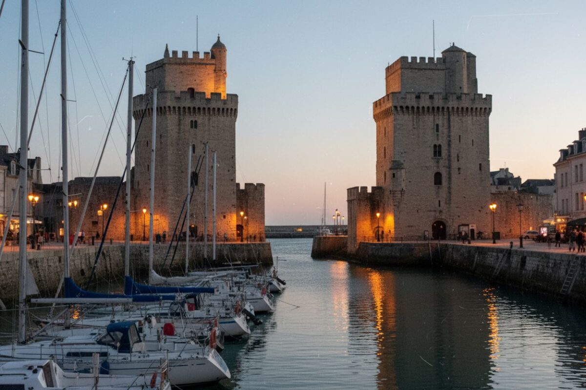 Le port au crépuscule, les mâts